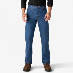 Dickies FLEX Active Talie Regular Fit Jeans Indigo Albastri | BRWS3721