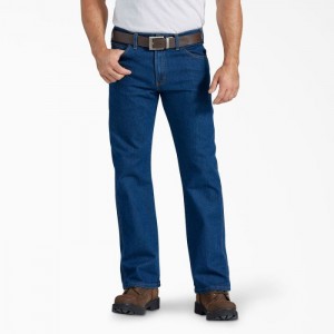 Dickies FLEX Active Talie Regular Fit Jeans Indigo Albastri | VBZD9519