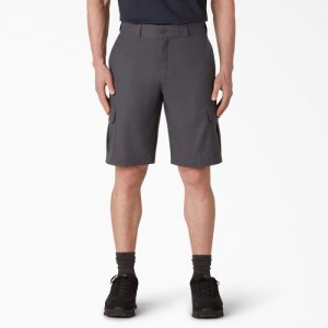Dickies FLEX Cooling Active Talie Regular Fit Cargo Shorts, 11" Gri | ZDBM4397