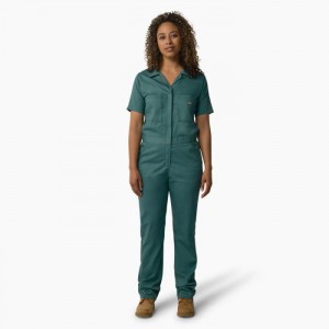 Dickies FLEX Cooling Scurte Sleeve Coveralls Verzi | KVOK3302