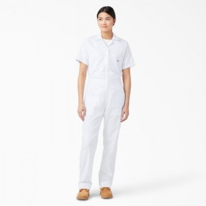 Dickies FLEX Cooling Scurte Sleeve Coveralls Albi | HTNN9691