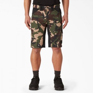 Dickies FLEX Performance Workwear GDT Cargo Shorts, 11" Camuflaj | SNPU3857