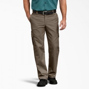 Dickies FLEX Regular Fit Cargo Pants Maro Deschis | AQMG3543