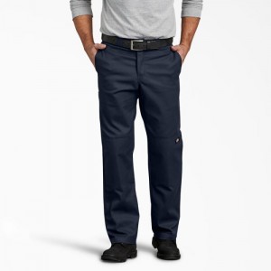 Dickies FLEX Regular Fit Double Knee Lucru Pants Bleumarin | TQHI7969