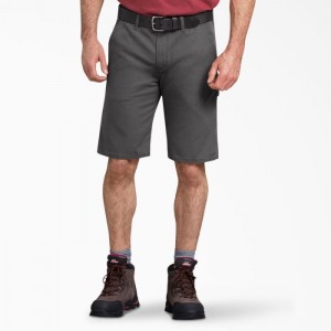 Dickies FLEX Regular Fit Duck Carpenter Shorts, 11" Gri | FFHI5329