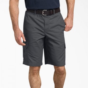 Dickies FLEX Regular Fit Ripstop Cargo Shorts, 11" Gri | XMOB1094