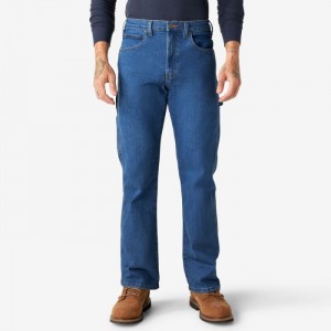 Dickies FLEX Relaxed Fit Carpenter Jeans Indigo Albastri | TZIC8747