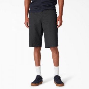 Dickies FLEX Skateboarding Slim Fit Shorts, 11" Negrii | DPUB4991