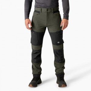 Dickies FLEX Slim Fit Double Knee Tapered Pants Negrii | QNMD3924