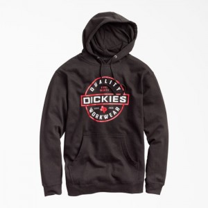 Dickies Fleece Quality Workwear Grafice Hoodie Negrii | WDQD6834