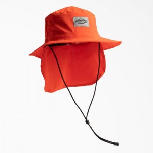 Dickies Full Brim Ripstop Boonie Hat with Neck Shade Portocalii | WWQA1367