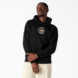 Dickies Greensburg Grafice Hoodie Negrii | AFSU5227