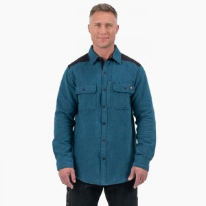 Dickies Heavyweight Brawny Flannel Shirt Negrii | WDRG7906