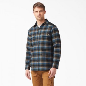 Dickies Heavyweight Brawny Flannel Shirt Southern Fall Plaid | FZCZ7124