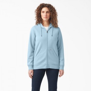 Dickies Heavyweight Full-Zip Fleece Hoodie Albastri | JYPE2348