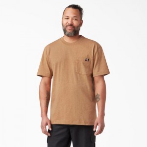 Dickies Heavyweight Heathered Scurte Sleeve Pocket T-Shirt Maro | PMIY2025