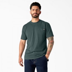 Dickies Heavyweight Heathered Scurte Sleeve Pocket T-Shirt Verzi | LQDJ8046