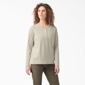 Dickies Heavyweight Henley Bej | BOKB6996