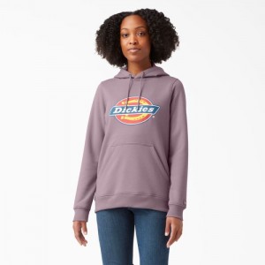 Dickies Heavyweight Logo Pullover Violet | JRUE7862