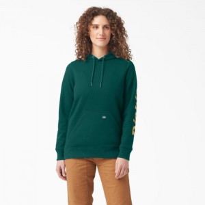 Dickies Heavyweight Logo Sleeve Pullover Verzi | RPCW0671