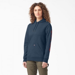 Dickies Heavyweight Logo Sleeve Pullover Bleumarin | GXRI9603