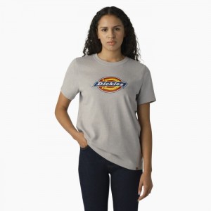Dickies Heavyweight Logo T-Shirt Gri | QTOA2665