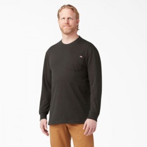 Dickies Heavyweight Long Sleeve Pocket T-Shirt Ciocolata Maro | TQEY3386