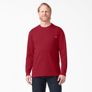Dickies Heavyweight Long Sleeve Pocket T-Shirt Rosii | KSGU8221