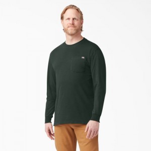 Dickies Heavyweight Long Sleeve Pocket T-Shirt Verzi | VFPJ3147