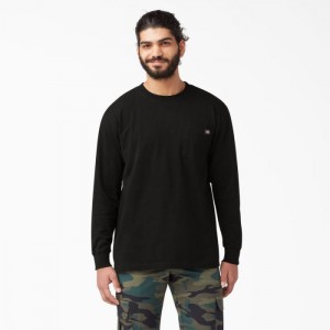 Dickies Heavyweight Long Sleeve Pocket T-Shirt Negrii | MLDC3382