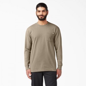 Dickies Heavyweight Long Sleeve Pocket T-Shirt Maro | YRJV5258
