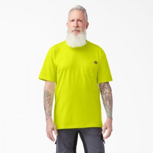 Dickies Heavyweight Neon Scurte Sleeve Pocket T-Shirt Galbeni Deschis | JGPQ8486
