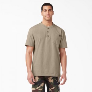 Dickies Heavyweight Scurte Sleeve Henley T-Shirt Maro | NUYR4822