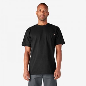 Dickies Heavyweight Scurte Sleeve Pocket T-Shirt Negrii | HZUQ7036