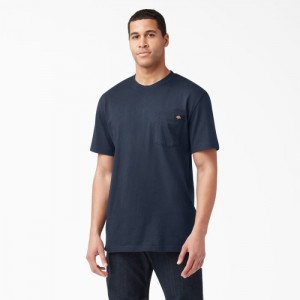 Dickies Heavyweight Scurte Sleeve Pocket T-Shirt Bleumarin | ELPK6342