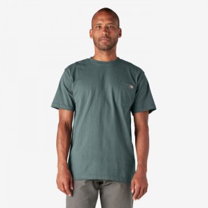 Dickies Heavyweight Scurte Sleeve Pocket T-Shirt Verzi | EEQO0729