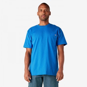 Dickies Heavyweight Scurte Sleeve Pocket T-Shirt Albastru Regal Albastri | YAGC8863