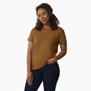 Dickies Heavyweight Scurte Sleeve Pocket T-Shirt Maro | VQVU7987