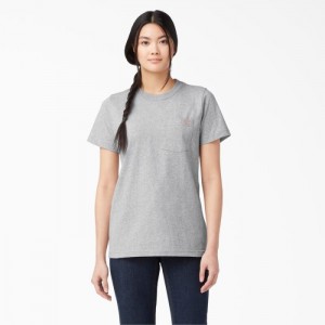 Dickies Heavyweight Scurte Sleeve Pocket T-Shirt Gri | SEJO2232