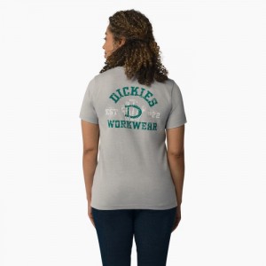 Dickies Heavyweight Workwear Grafice T-Shirt Gri | DJNA8367
