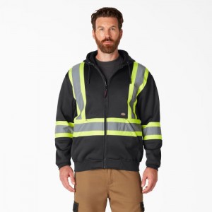 Dickies Hi Vis Protecție Hoodie Negrii | IUBI0062