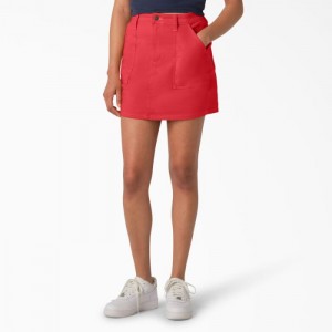 Dickies High Waisted Carpenter Skirt Bittersweet | IDDW0171