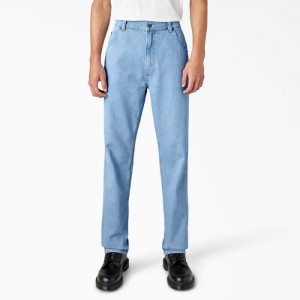 Dickies Houston Relaxed Fit Jeans Albastri Deschis | VVYT3111