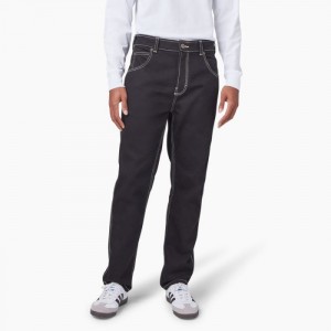 Dickies Houston Relaxed Fit Jeans Negrii | YBKO8178