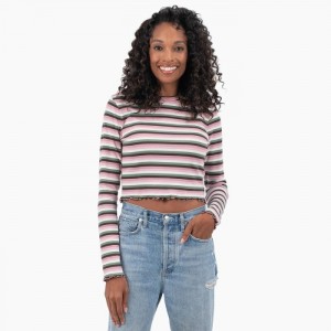 Dickies In Dungi Long Sleeve Cropped T-Shirt Verzi | RUHM3266