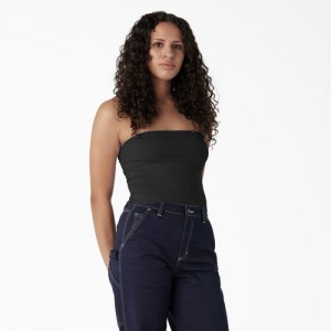 Dickies Knit Tube Top Negrii | GKAU1840