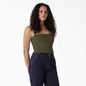 Dickies Knit Tube Top Verzi | OTZD5747