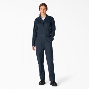 Dickies Long Sleeve Coveralls Bleumarin | IBDD6927