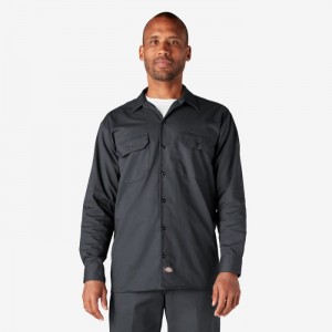 Dickies Long Sleeve Lucru Shirt Gri | WDQH7351