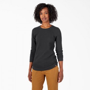 Dickies Long Sleeve Thermal Shirt Negrii | DVCU6846